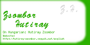 zsombor hutiray business card